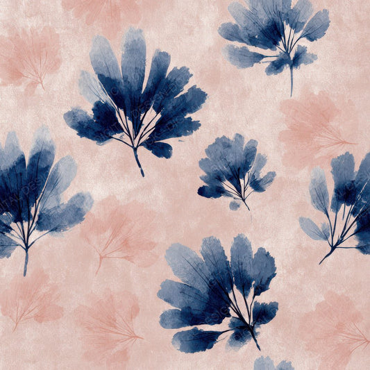 Dusty Rose Indigo Petals Digital Paper Pack (DDD001530)