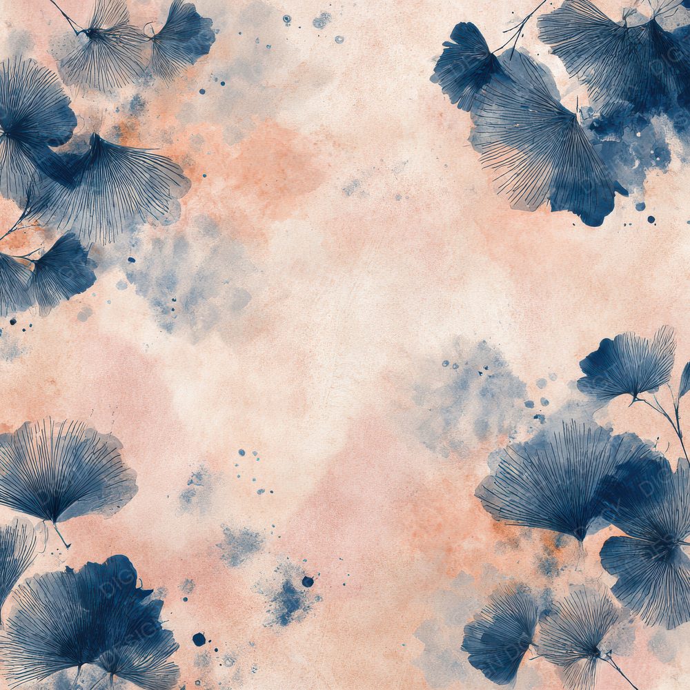 Dusty Rose Indigo Petals Digital Paper Pack (DDD001530)