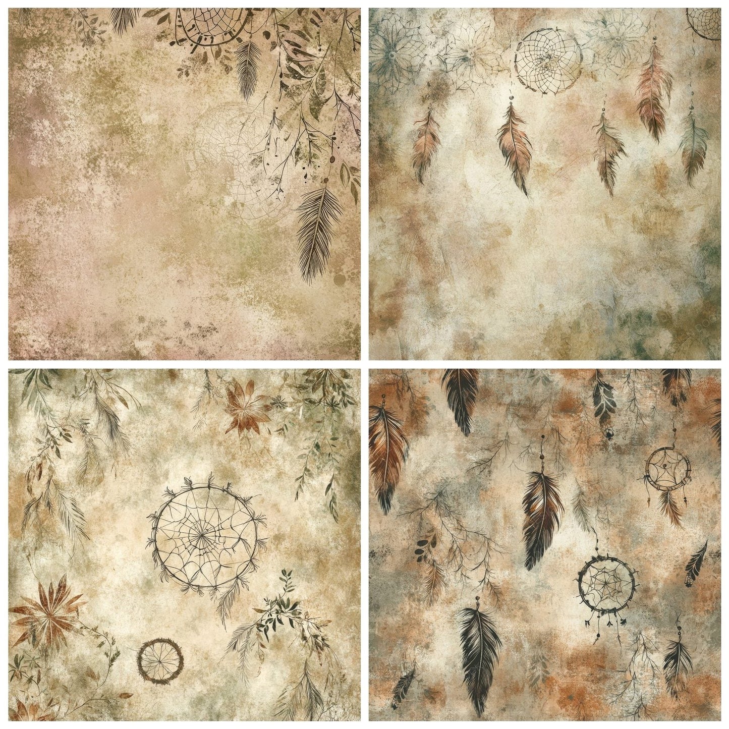 Earthy Tones Boho Digital Paper Pack (DDD001543)