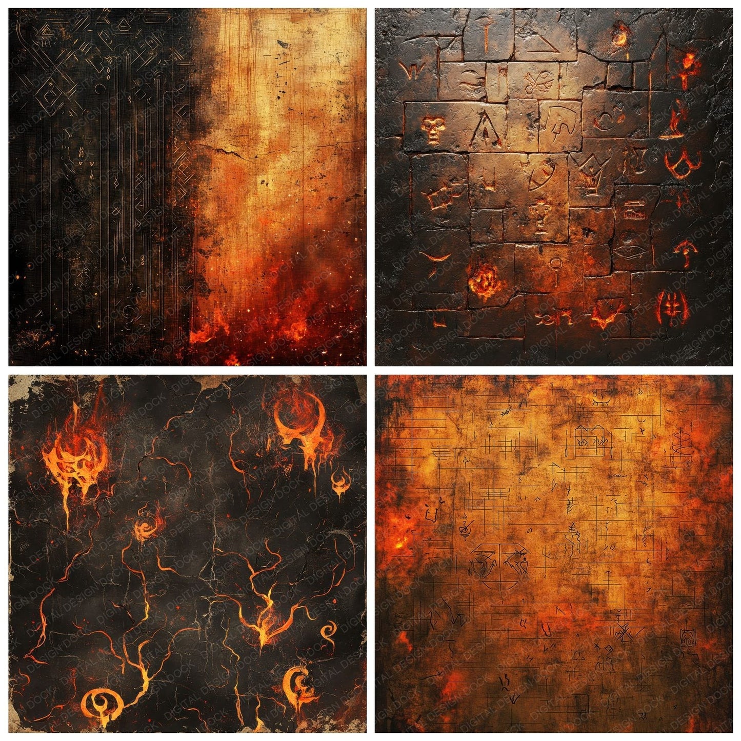Ember Glyph Dust Digital Paper Pack (DDD001558)