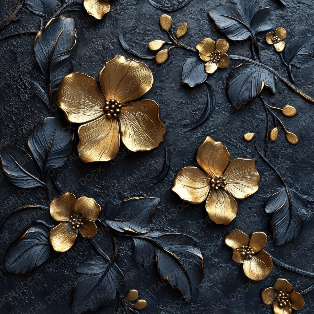 Embossed Elegance Floral Digital Paper Pack (DDD001561)