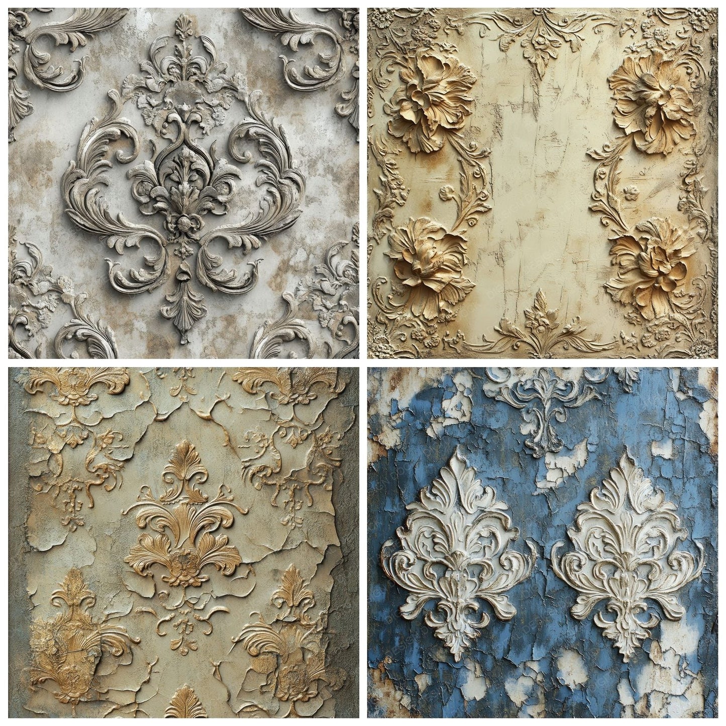 Embossed Victorian Digital Paper Pack (DDD001562)