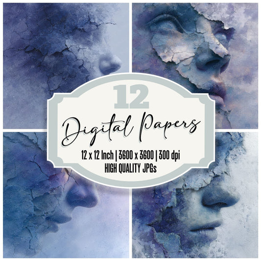 Emotion Numb Drift Fragment Digital Paper Pack (DDD001588)