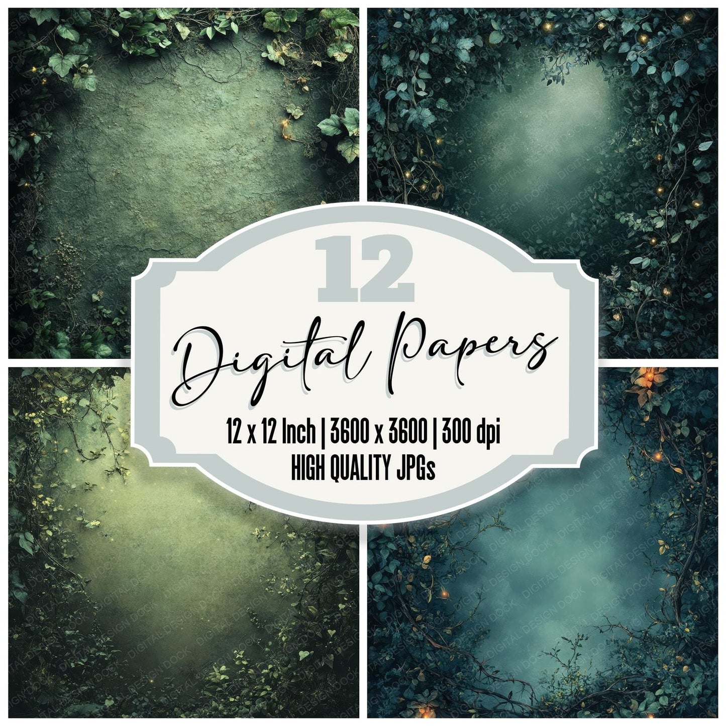 Enchanted Ivy Hollow Digital Paper Pack (DDD001600)