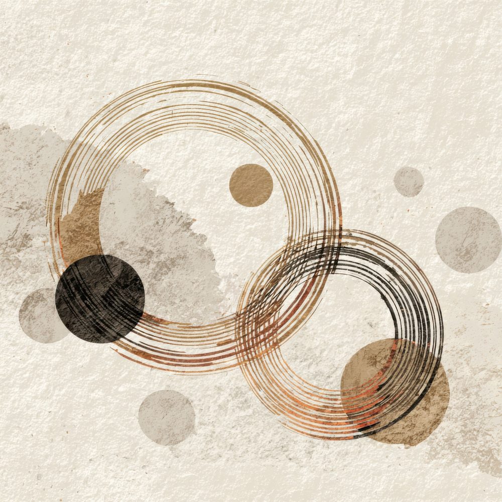 Enso Zen Circle Brush Ripple Digital Paper Pack (DDD001605)