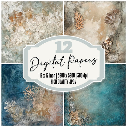 Eroded Coral Ocean Digital Paper Pack (DDD001608)