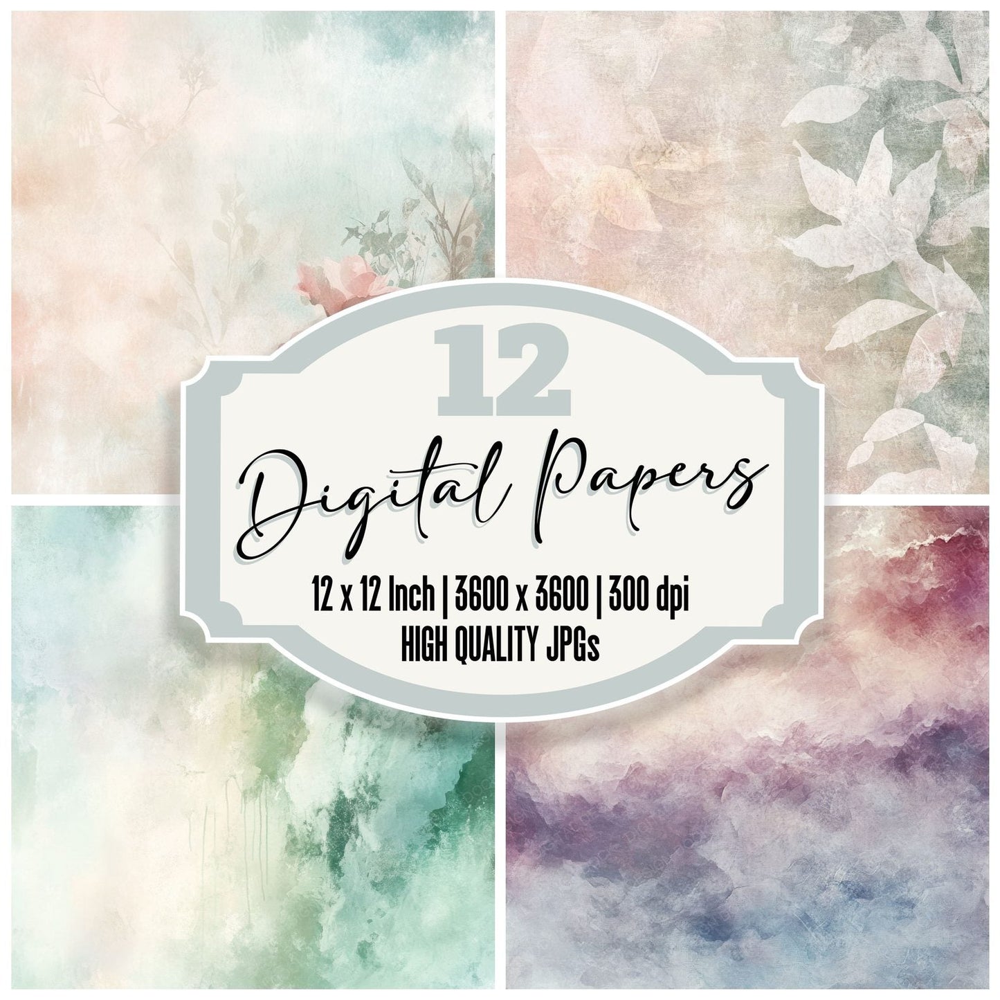 Ethereal Layered Background Digital Paper Pack (DDD001612)