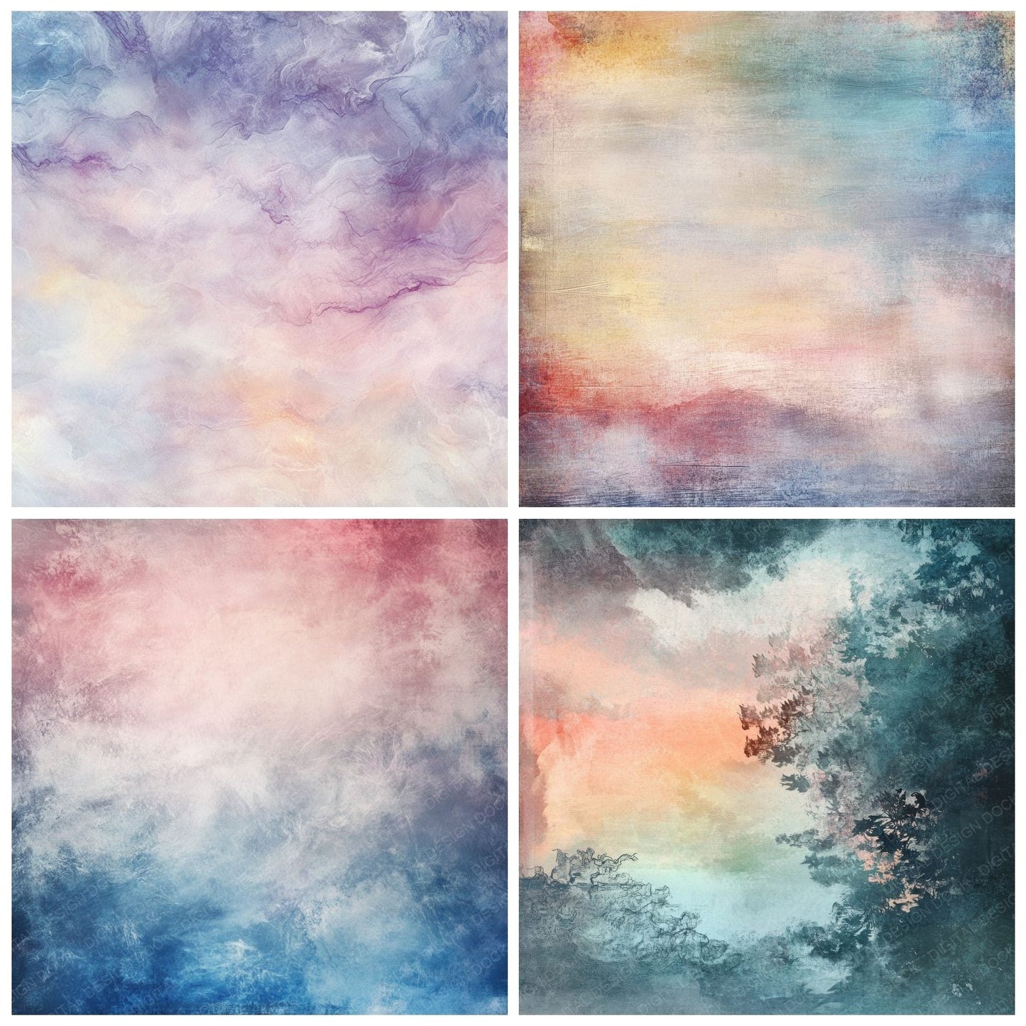 Ethereal Layered Background Digital Paper Pack (DDD001612)