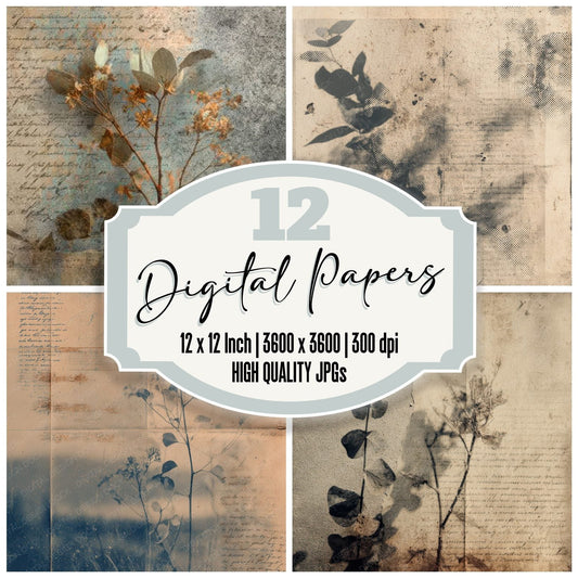 Eucalyptus Dust Grain Digital Paper Pack (DDD001617)