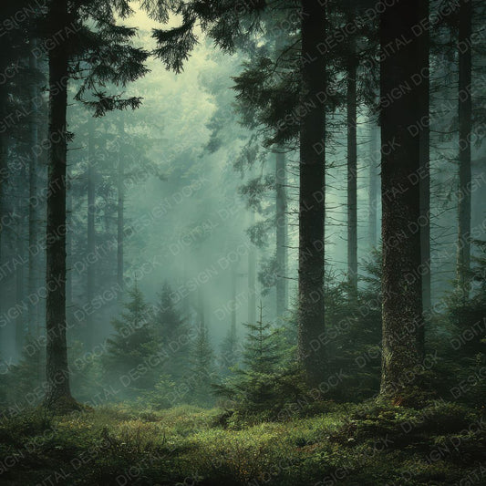 Evergreen Forest Mist Depth Texture Digital Paper Pack (DDD001623)