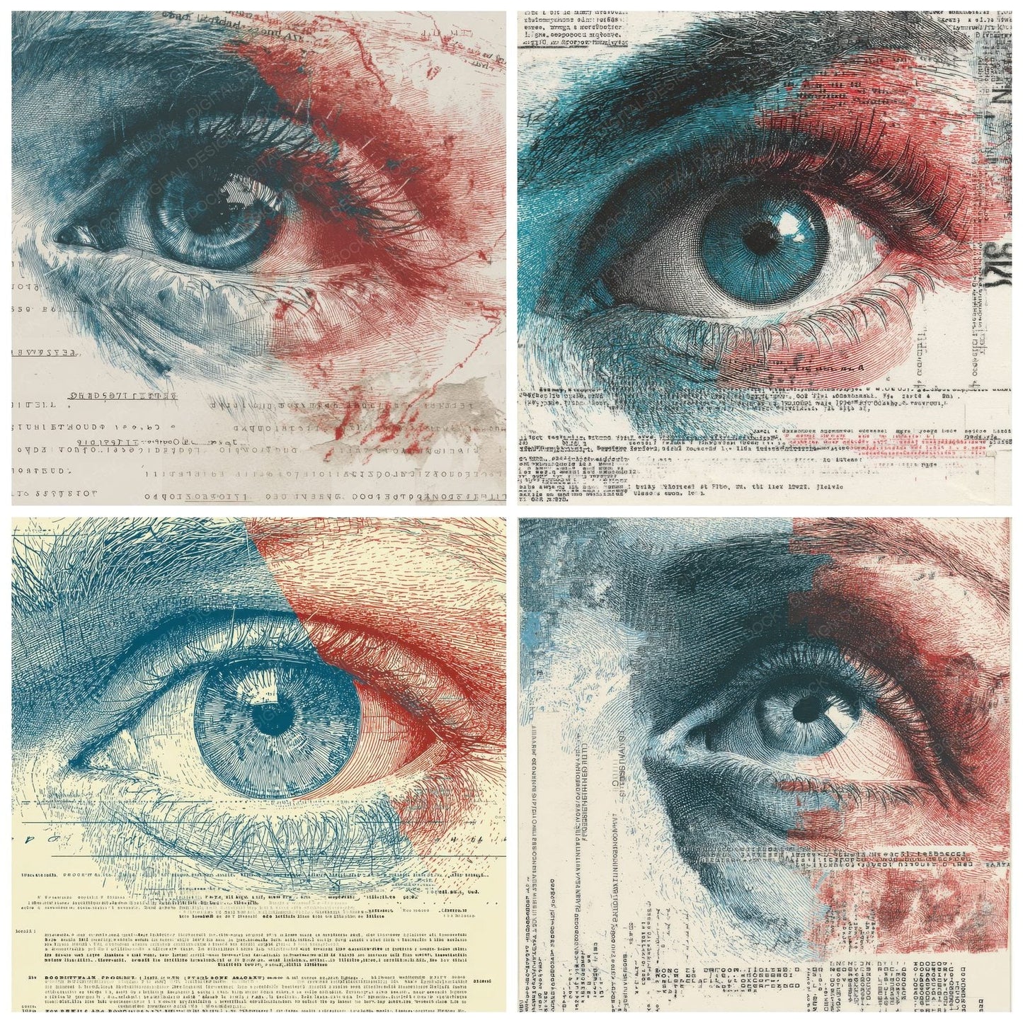 Eye Type Repeat Digital Paper Pack (DDD001632)
