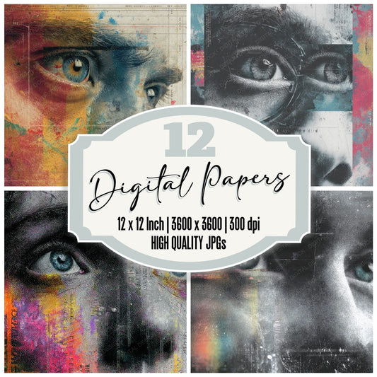 Eyes CMY Header Digital Paper Pack (DDD001633)