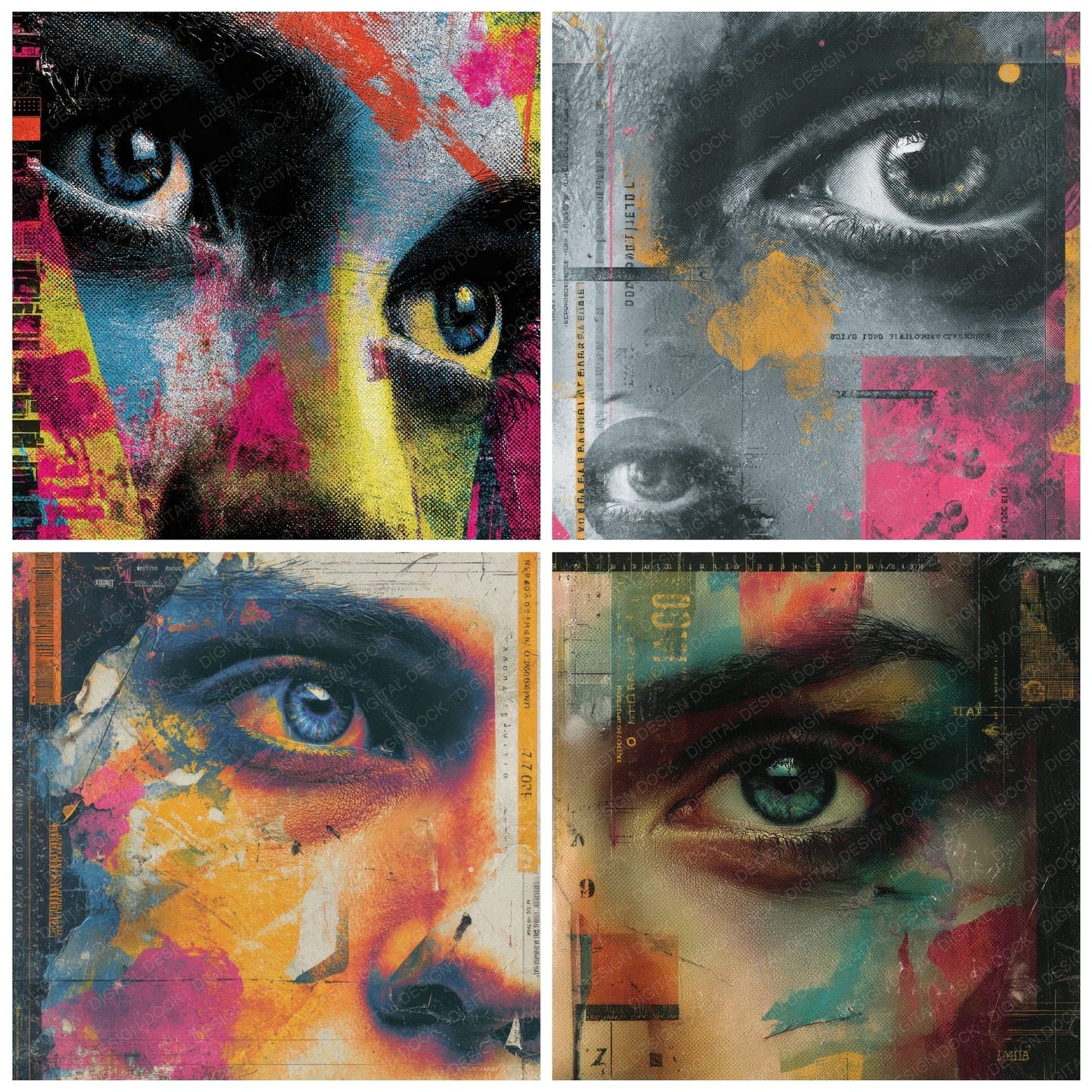 Eyes CMY Header Digital Paper Pack (DDD001633)