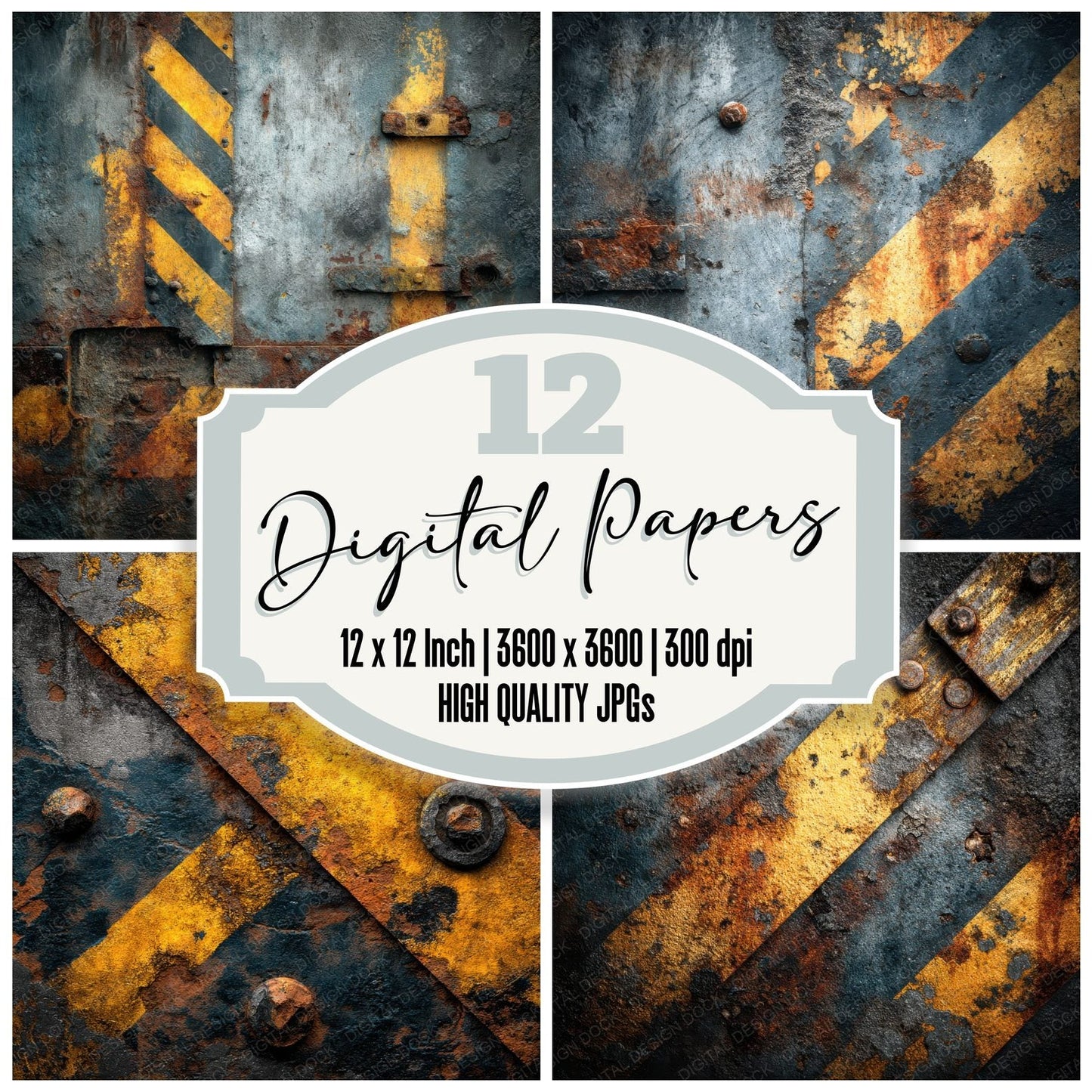 Factory Oil Steel Scratch Hazard Digital Paper Pack (DDD001638)