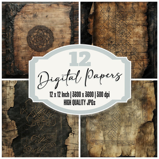 Faded Celtic Myths Digital Paper Pack (DDD001643)