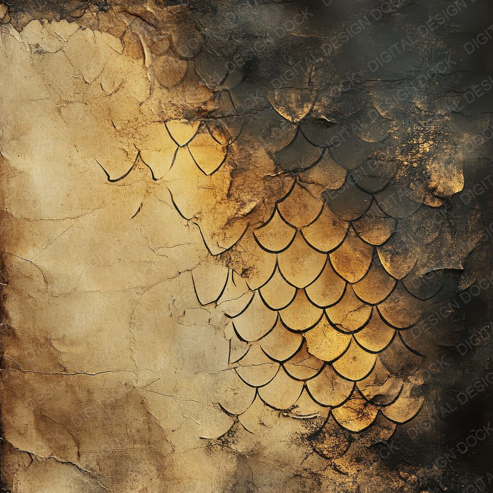 Faded Dragon Scales Background Digital Paper Pack (DDD001644)