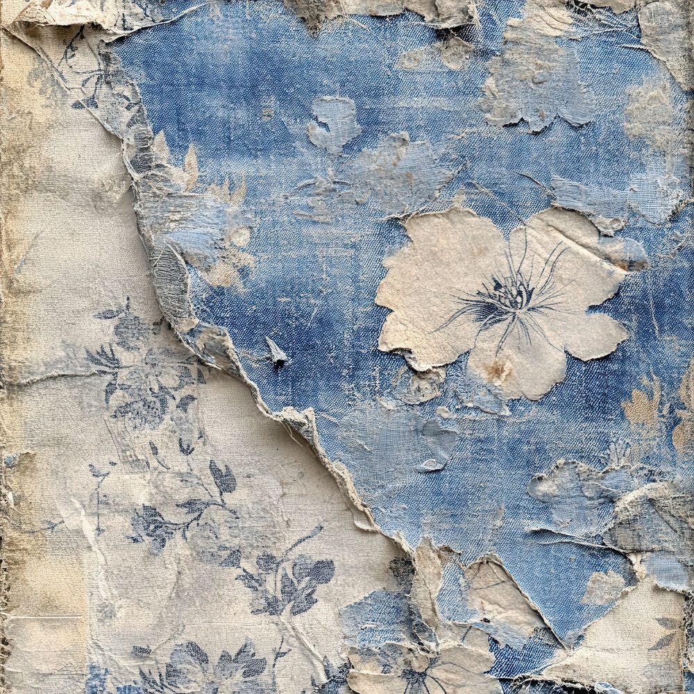 Faded Floral Denim Digital Paper Digital Paper Pack (DDD001645)