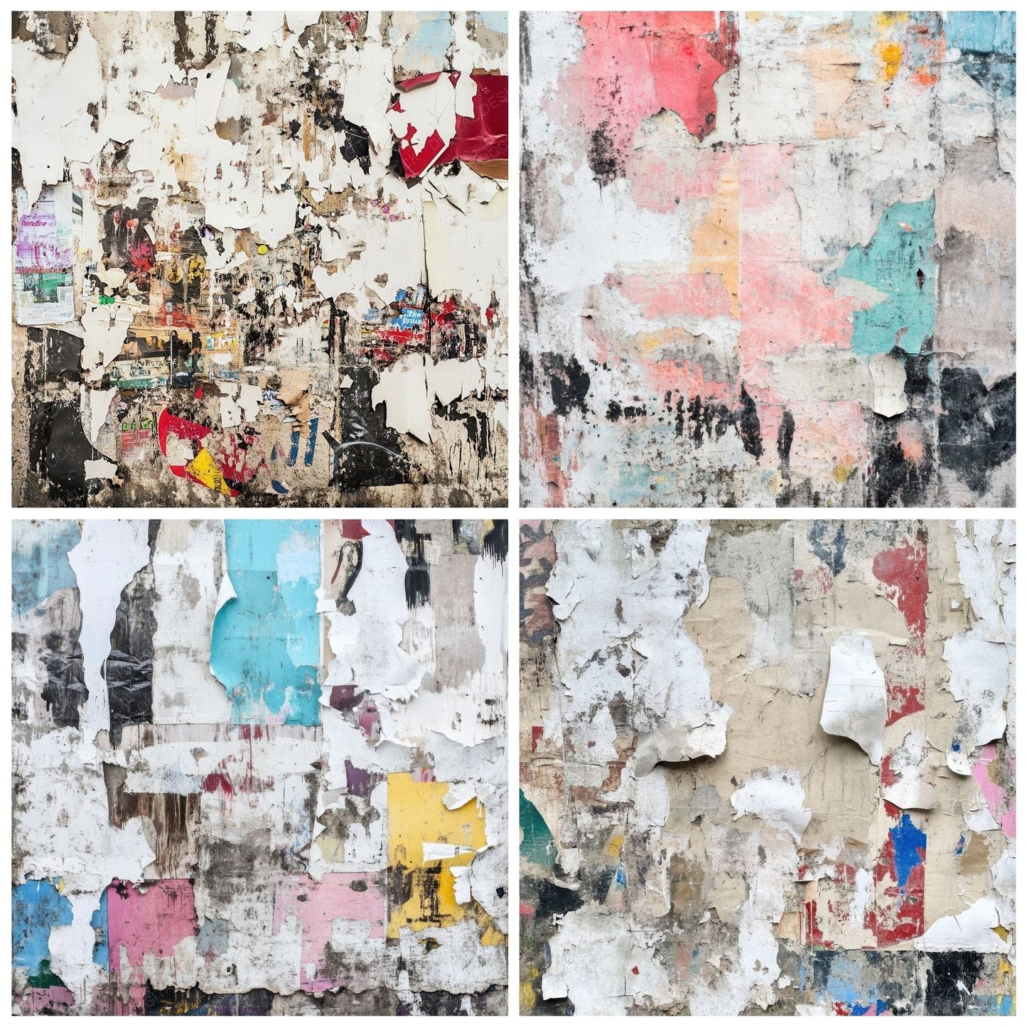 Faded Graffiti Wall Background Digital Paper Pack (DDD001648)
