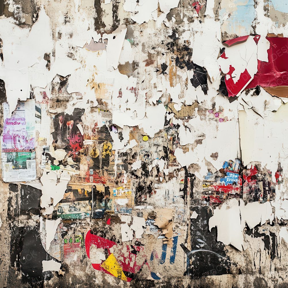 Faded Graffiti Wall Background Digital Paper Pack (DDD001648)