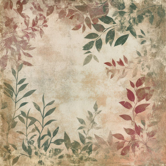 Faded Gritty Botanical Background Digital Paper Pack (DDD001650)