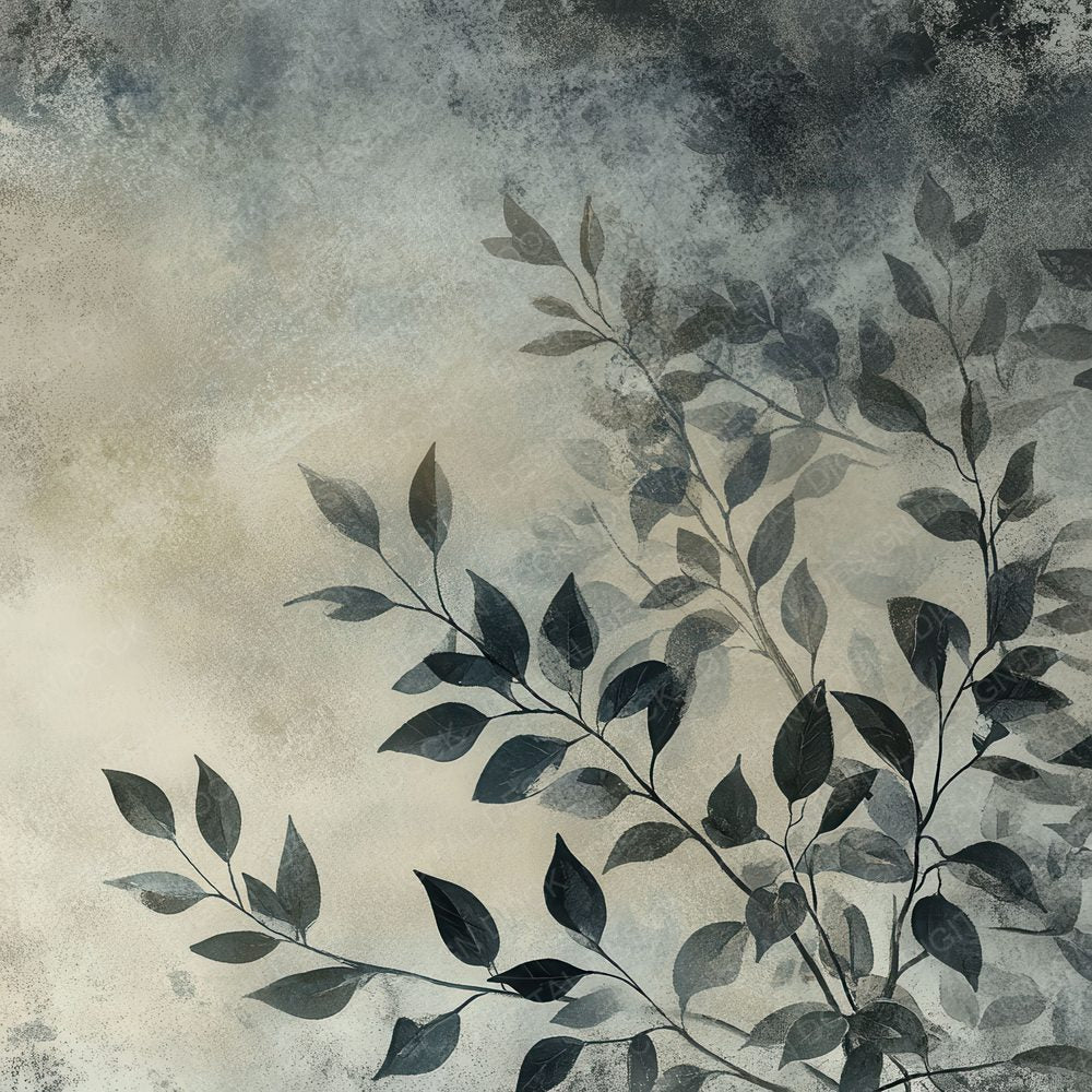 Faded Gritty Botanical Background Digital Paper Pack (DDD001650)