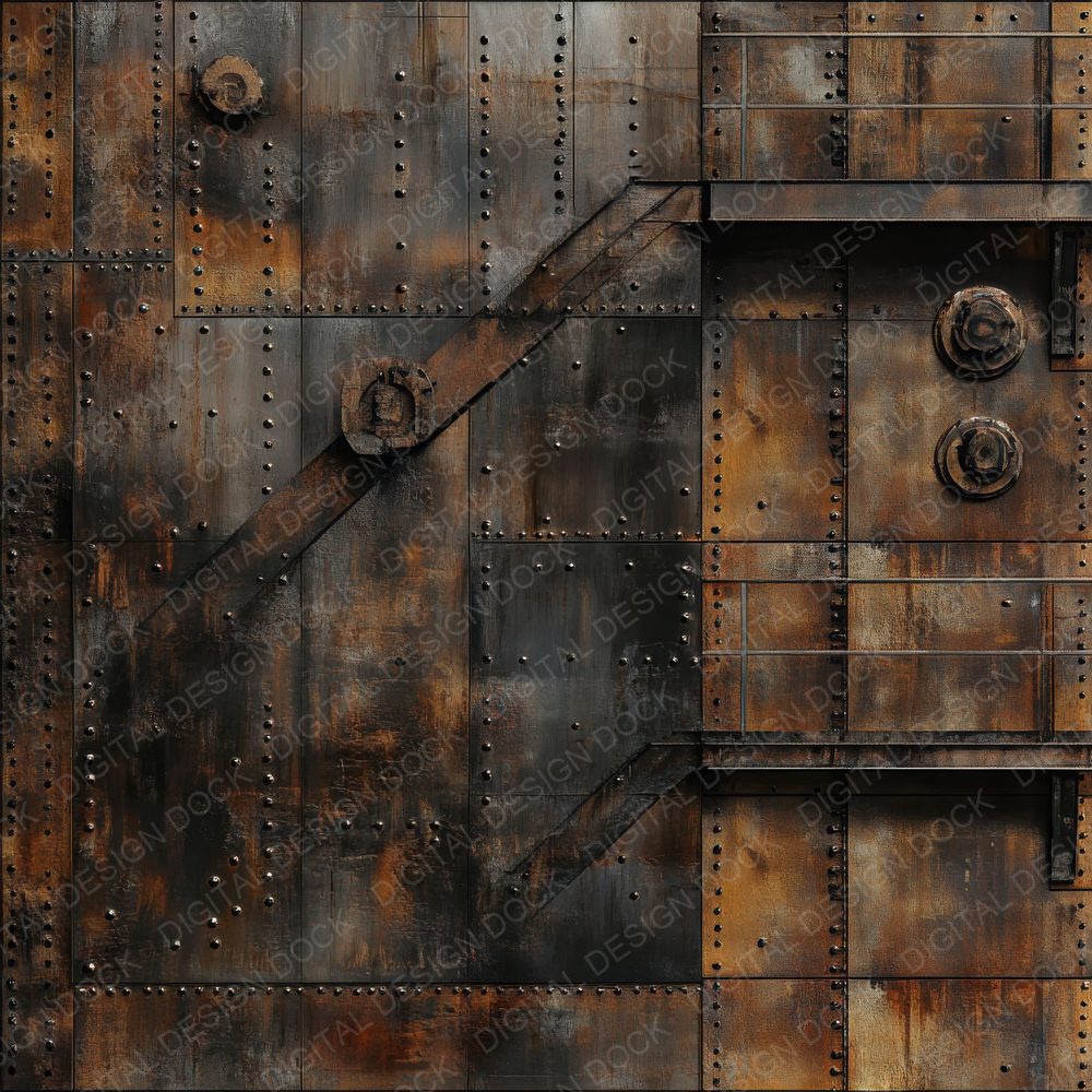 Faded Industrial Metal Background Digital Paper Pack (DDD001656)