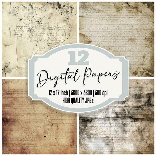 Faded Quill Ink Background Digital Paper Pack (DDD001664)