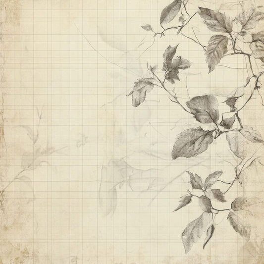 Faint Botanical Grid Digital Paper Pack (DDD001678)