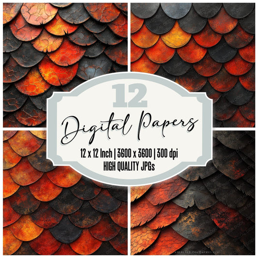 Fire Dragon Blaze Digital Paper Pack (DDD001707)