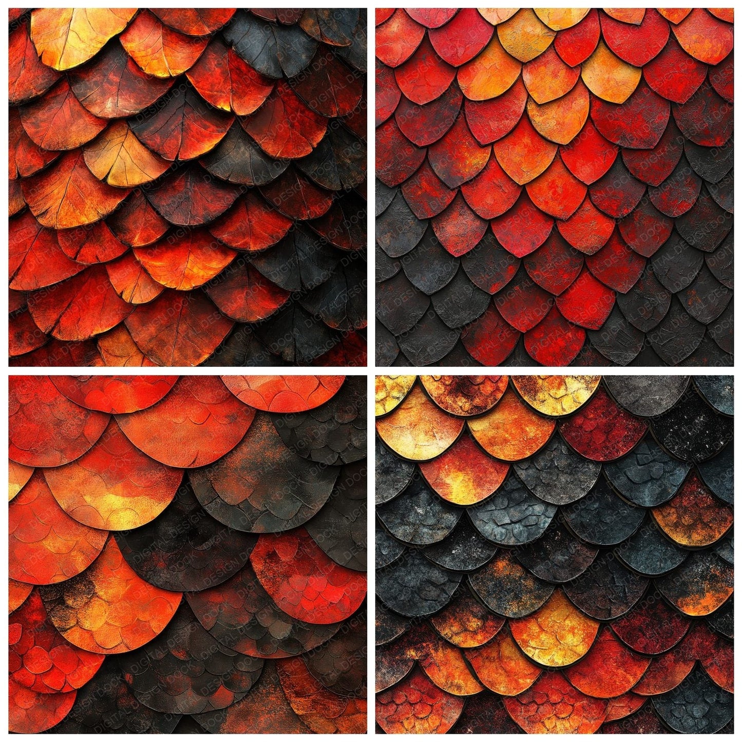Fire Dragon Blaze Digital Paper Pack (DDD001707)