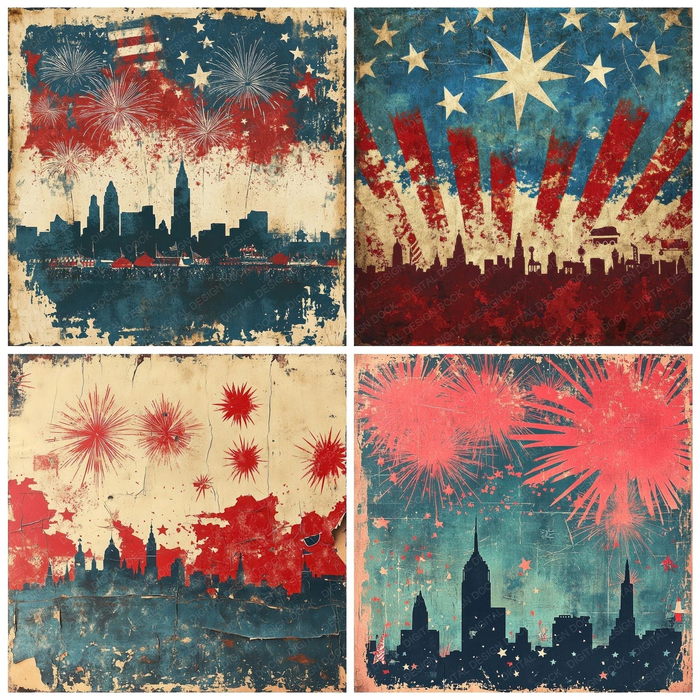 Firework Parade Field Digital Paper Pack (DDD001715)
