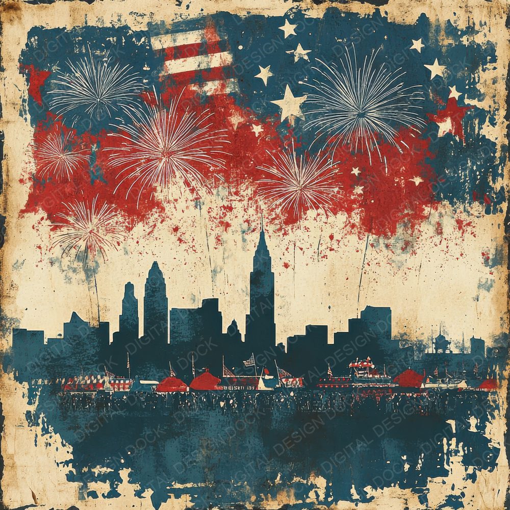 Firework Parade Field Digital Paper Pack (DDD001715)