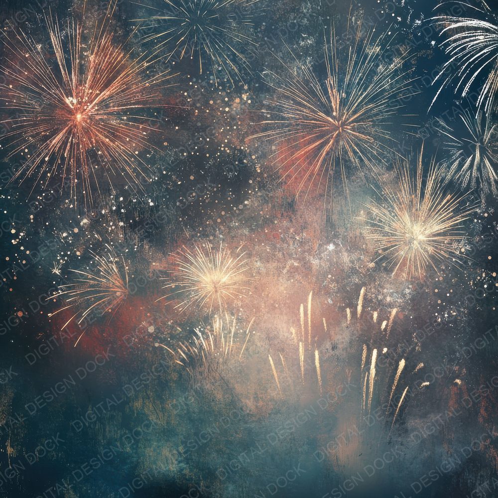 Fireworks Burst Sparkles Background Digital Paper Pack (DDD001716)