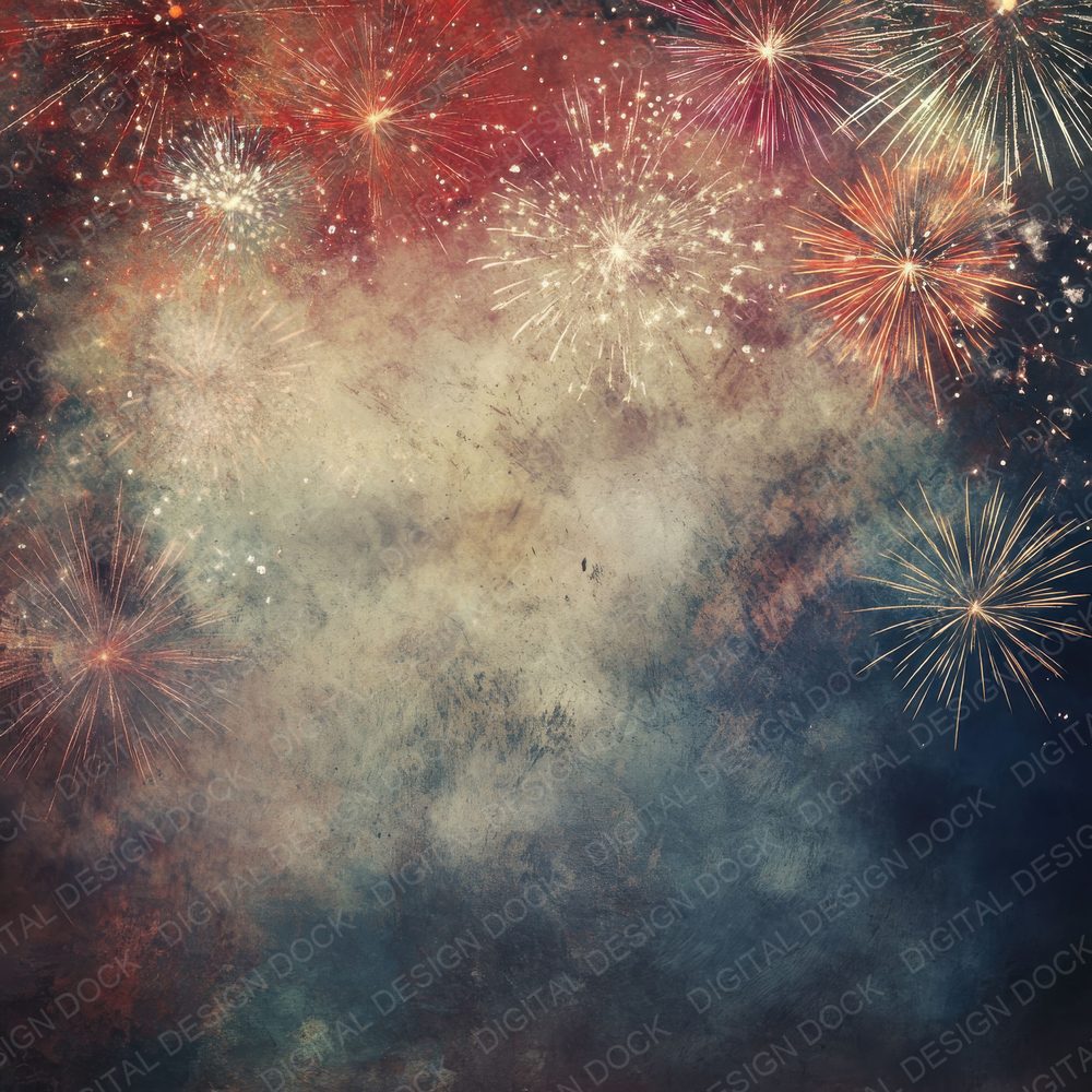 Fireworks Burst Sparkles Background Digital Paper Pack (DDD001716)
