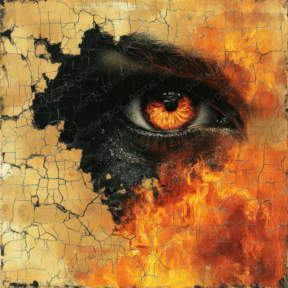 Flame Eye Burn Digital Paper Pack (DDD001721)