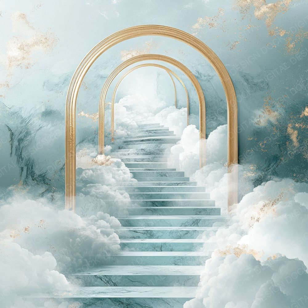 Floating Stairs Sky Digital Paper Pack (DDD001729)