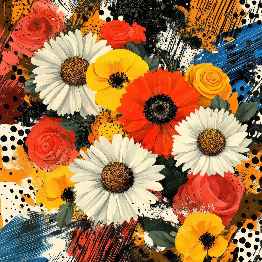 Floral Collage Chaos Digital Paper Pack (DDD001734)