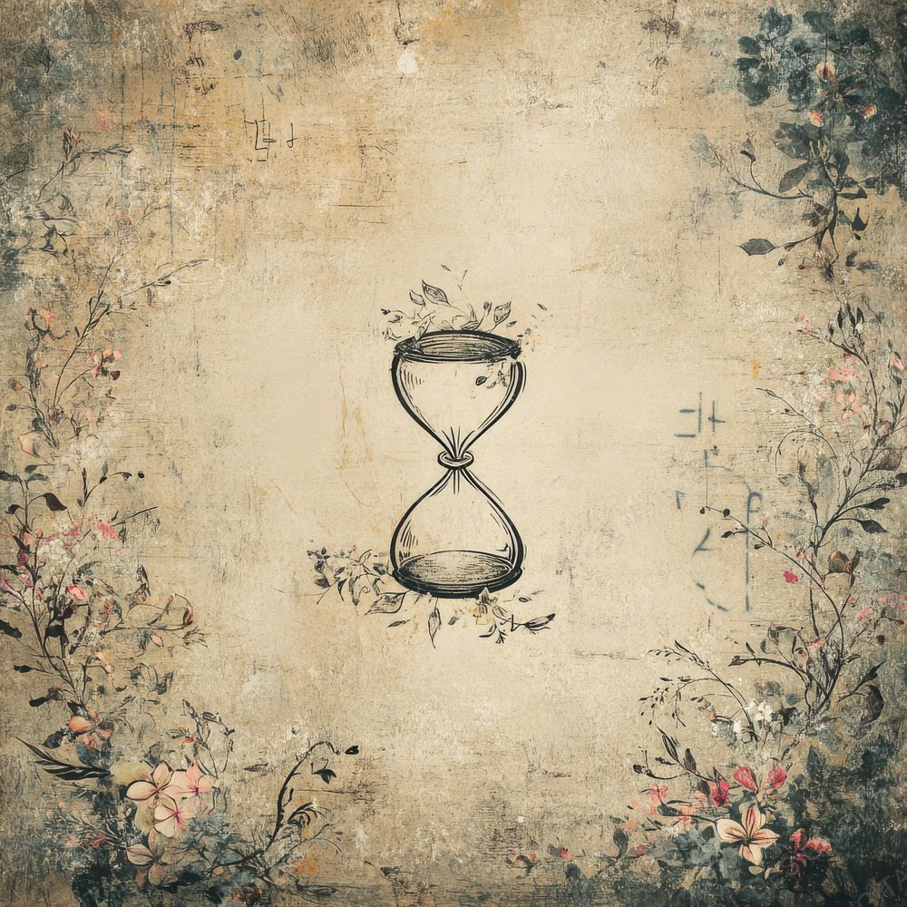 Floral Hourglass Fade Digital Paper Pack (DDD001737)