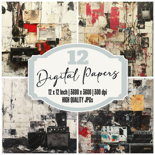 Flyer Wall Fragment Digital Paper Pack (DDD001743)