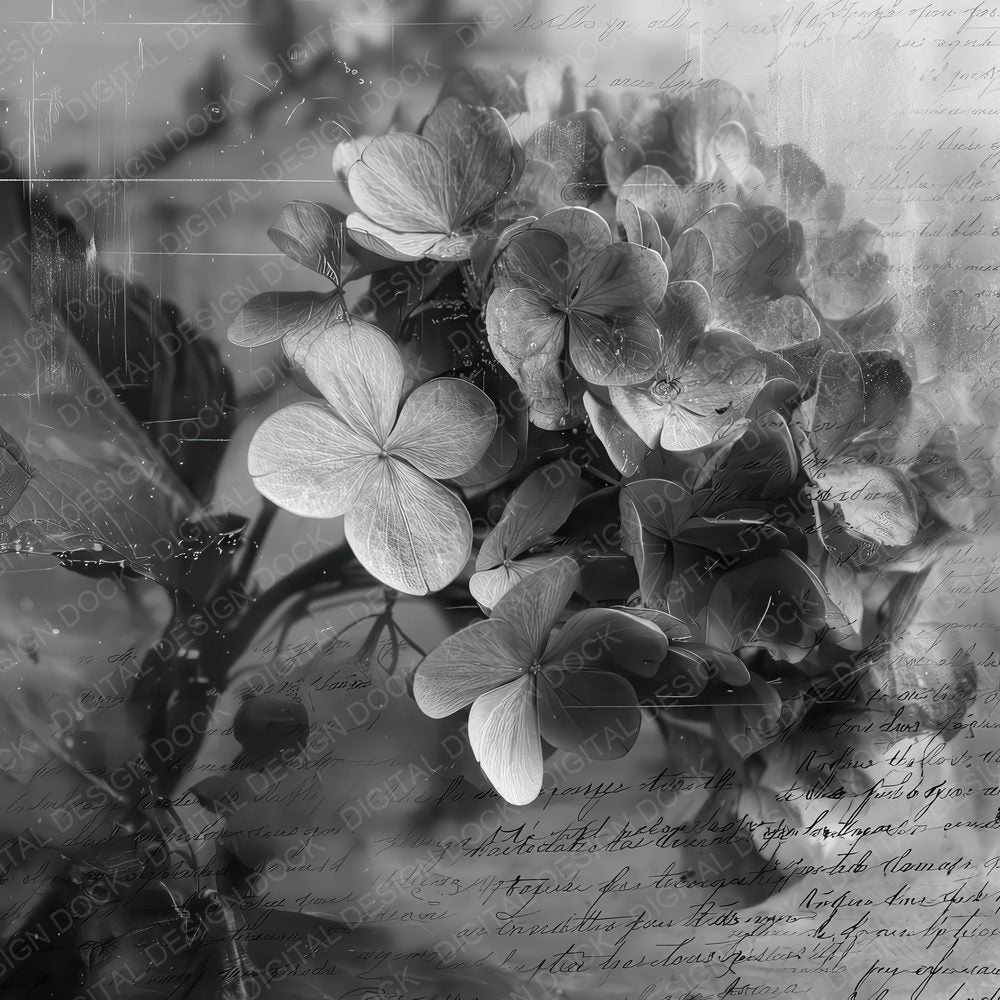 Fog Hydrangea Grain Digital Paper Pack (DDD001745)