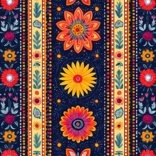 Folk Floral Fiesta Digital Paper Pack (DDD001757)