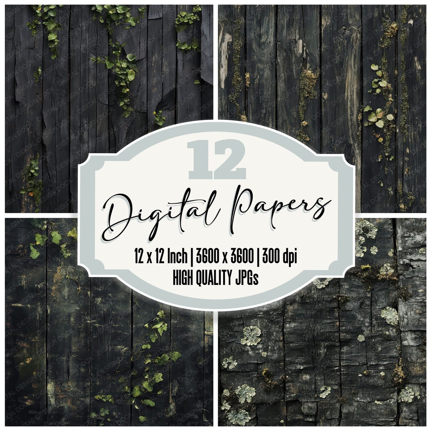 Forest Relic Wood Digital Paper Pack (DDD001779)