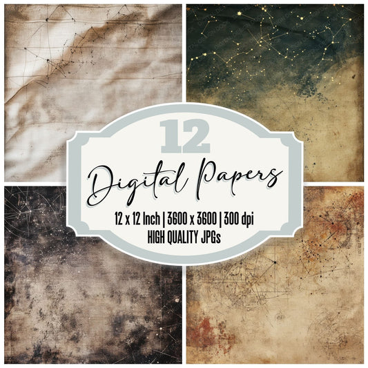 Fortune Teller Cloth Background Digital Paper Pack (DDD001784)
