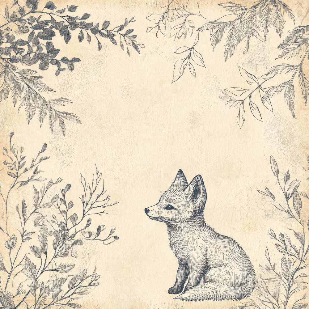 Fox Cub Fern Digital Paper Pack (DDD001789)