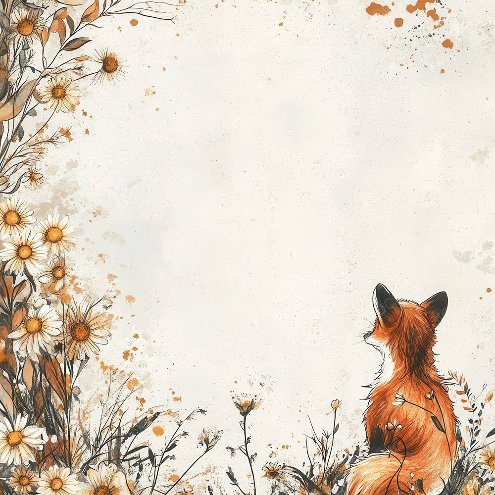 Fox Daisy Drift Digital Paper Pack (DDD001791)