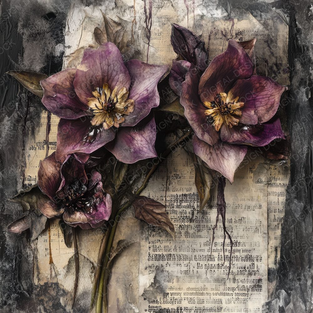 Fractured Hellebore Chapel Digital Paper Pack (DDD001796)