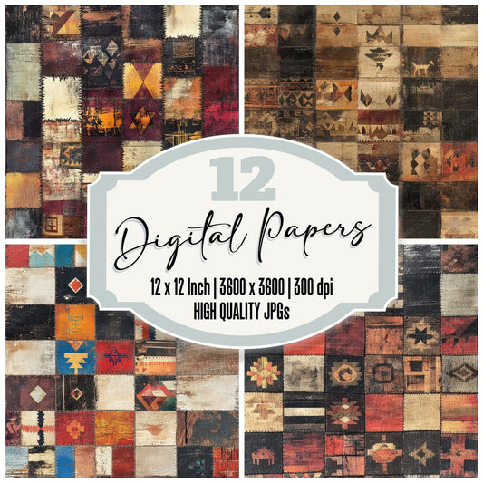 Frayed Andean Threads Digital Paper Pack (DDD001806)
