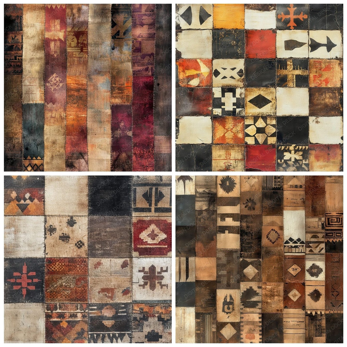 Frayed Andean Threads Digital Paper Pack (DDD001806)