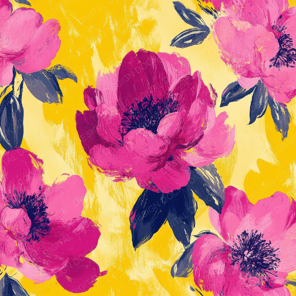 Fuchsia Peony Burst Digital Paper Pack (DDD001825)