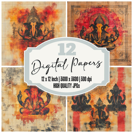 Ganesha Yantra Halo Digital Paper Pack (DDD001835)